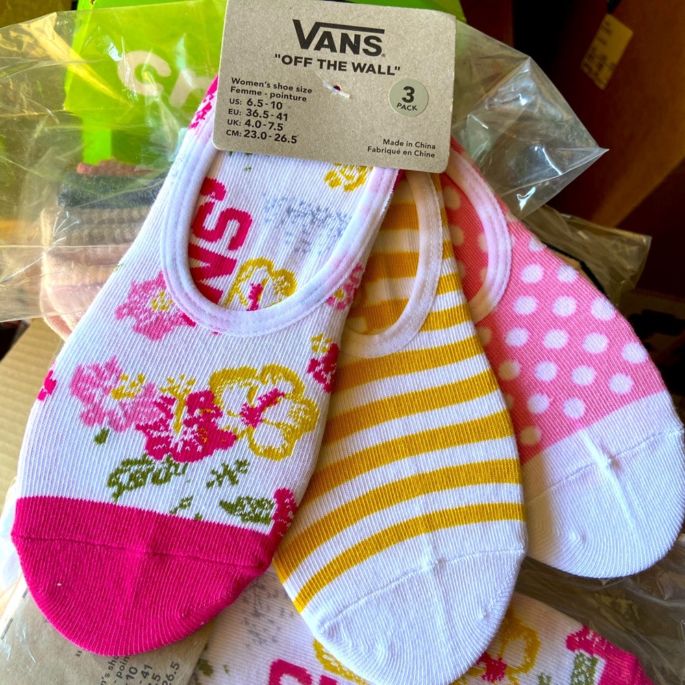 Vans no show liners socks womens 3 pairs